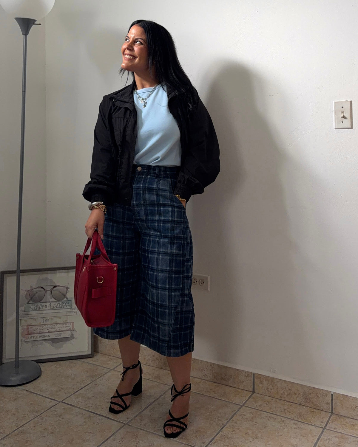 PLAID PRINT BERMUDAS